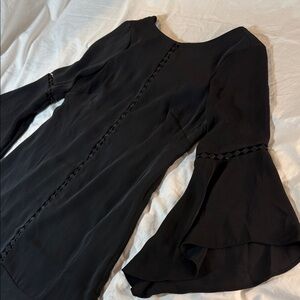 White House Black Market Elegant Black Long Sleeve Dress